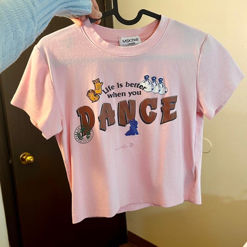 MSK Pink Graphic Short Sleeve Tee